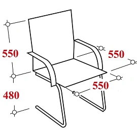 Конференц-кресло Easy Chair 516V PU чёрное (экокожа, металл)