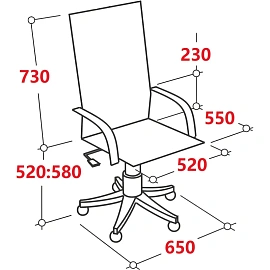 Кресло для руководителя Easy Chair 515 MPU чёрное (экокожа, металл)