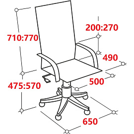 Кресло для руководителя Easy Chair 646 TC чёрное (сетка/ткань, пластик)