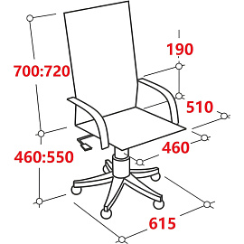 Кресло для руководителя Easy Chair 649 TC чёрное (сетка/ткань, пластик)