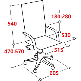 Кресло BN_SH_EChair-650 TC сетка/ткань черный