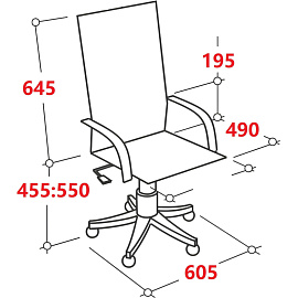 Кресло для руководителя Easy Chair 580 TPU чёрное (экокожа, металл)