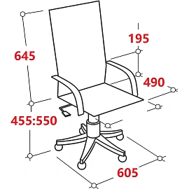 Кресло для руководителя Easy Chair 580 TPU чёрное (экокожа, металл)
