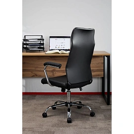 Кресло для руководителя Easy Chair 580 TPU чёрное (экокожа, металл)