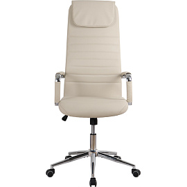 Кресло для руководителя Easy Chair 565 TPU бежевое (экокожа, металл)