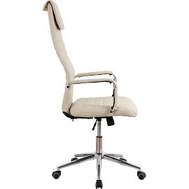 Кресло для руководителя Easy Chair 565 TPU бежевое (экокожа, металл)