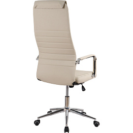 Кресло для руководителя Easy Chair 565 TPU бежевое (экокожа, металл)