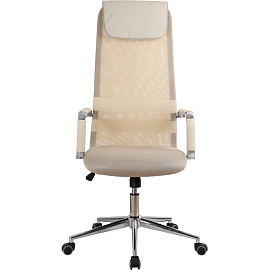 Кресло для руководителя Easy Chair 565 TW бежевое (сетка/ткань, металл)