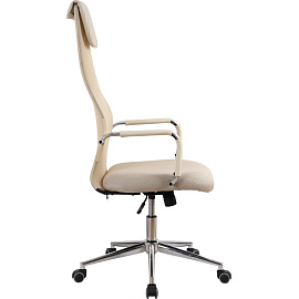 Кресло для руководителя Easy Chair 565 TW бежевое (сетка/ткань, металл)