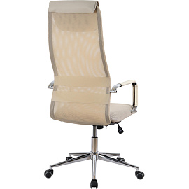 Кресло для руководителя Easy Chair 565 TW бежевое (сетка/ткань, металл)