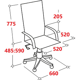 Кресло для руководителя Easy Chair 565 TW бежевое (сетка/ткань, металл)