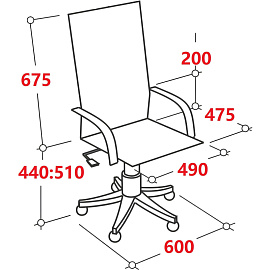 Кресло для руководителя Easy Chair 566 TPU чёрное (экокожа, металл)
