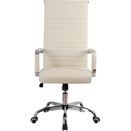 Кресло BN_SH_EChair-566 TPU кожзам бежевый, хром