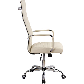 Кресло BN_SH_EChair-566 TPU кожзам бежевый, хром