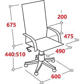 Кресло BN_SH_EChair-566 TPU кожзам бежевый, хром