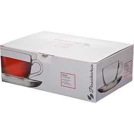 Чайная пара Pasabahce Бейзик стеклянная 238 мл (6 штук в упаковке)