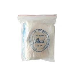 Пакет с замком zip-lock ПВД 10x15 см 32 мкм (100 штук в упаковке)