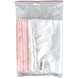 Пакет с замком zip-lock ПВД 20x30 см 35 мкм (100 штук в упаковке)