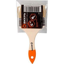 Кисть малярная Вихрь из натуральной щетины 100 мм с деревянной рукояткой (73/3/4/6)