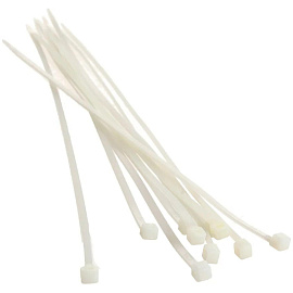 Хомут (стяжка) пластиковый Вихрь 300x3.6 мм белый 100 штук