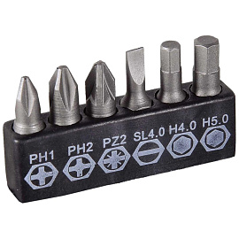 Отвёртка реверсивная Вихрь с набором бит (6 предметов, 73/6/2/16)