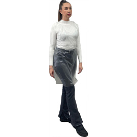 Фартук одноразовый M полиэтиленовый 6 мкм белый в пласте (100 штук в упаковке)