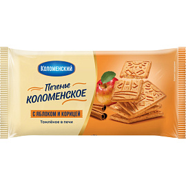 Печенье сахарное Коломенское с яблоком и корицей 120 г (22 штуки в упаковке) фото Печенье сахарное Коломенское с яблоком и корицей 120 г (22 штуки в упаковке)