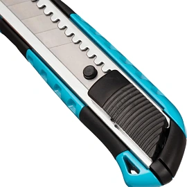 Нож универсальный TOPFORT 18 мм алюминиевый со вставками мет направл