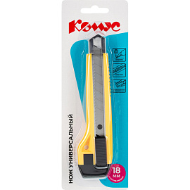 Нож универсальный Комус 18 мм пластиковый мет направл