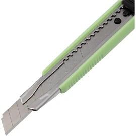 Нож универсальный Attache 9 мм пластиковый мет направл. зелён. авто