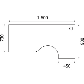 Стол эргономичный Арго А-202 правый (орех гварнери, 1600х900х760 мм) фото Стол эргономичный Арго А-202 правый (орех гварнери, 1600х900х760 мм)