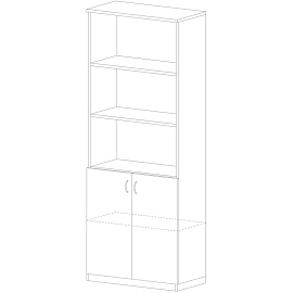 Шкаф для документов Арго А-310 (орех гварнери, 770х370х2000 мм) фото Шкаф для документов Арго А-310 (орех гварнери, 770х370х2000 мм)