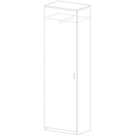 Шкаф для одежды Арго А-308 (орех гварнери, 560х370х2000 мм)