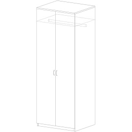 Шкаф для одежды Арго А-307 (орех гварнери, 770х580х2000 мм) фото Шкаф для одежды Арго А-307 (орех гварнери, 770х580х2000 мм)