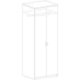 Шкаф для одежды Арго А-307 (орех гварнери, 770х580х2000 мм) фото Шкаф для одежды Арго А-307 (орех гварнери, 770х580х2000 мм)
