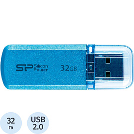 Флешка USB 2.0 32 ГБ Silicon Power Helios 101 (SP032GBUF2101V1B)