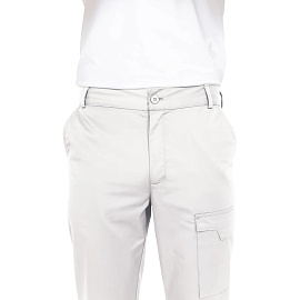 Брюки медицинские мужские белые (размер 54, рост 182-188)