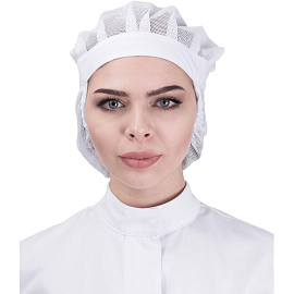 Шапочка белая универсального размера фото Шапочка белая универсального размера