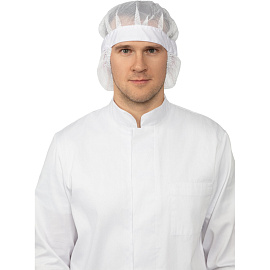 Шапочка белая универсального размера фото Шапочка белая универсального размера