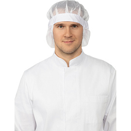 Шапочка белая универсального размера фото Шапочка белая универсального размера