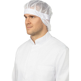 Шапочка белая универсального размера фото Шапочка белая универсального размера