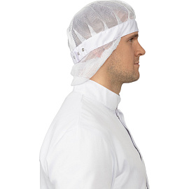 Шапочка белая универсального размера фото Шапочка белая универсального размера