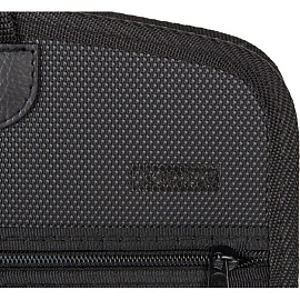 Папка-портфель пластиковая Комус А4+ черная (37.5х28 см, 5 отделений)