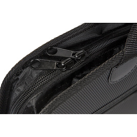 Папка-портфель пластиковая Комус А4+ черная (37.5х28 см, 5 отделений)