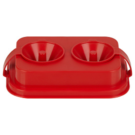 Стакан-непроливайка "Премиум", двойной, с крышкой, ассорти, прозрачный, СН450