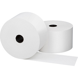 Чековая лента из термобумаги 80 мм намотка 140 м диаметр 108 мм втулка 26 мм (2 штуки в упаковке)