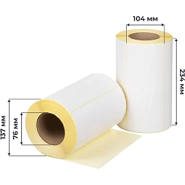 Термоэтикетки ЭКО 234х104, 800 шт/рул, вт. 76, 3 рул/уп