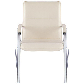 Конференц-кресло Easy Chair Samba бежевый (искусственная кожа, металл хромированный) фото Конференц-кресло Easy Chair Samba бежевый (искусственная кожа, металл хромированный)