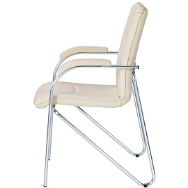 Конференц-кресло Easy Chair Samba бежевый (искусственная кожа, металл хромированный) фото Конференц-кресло Easy Chair Samba бежевый (искусственная кожа, металл хромированный)