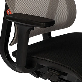 Кресло для руководителя Easy Chair 601 MC серое/чёрное (сетка, пластик)